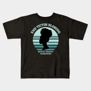 End Victim Blaming: It's Not Their Fault (Sexual Assault Awareness) Kids T-Shirt